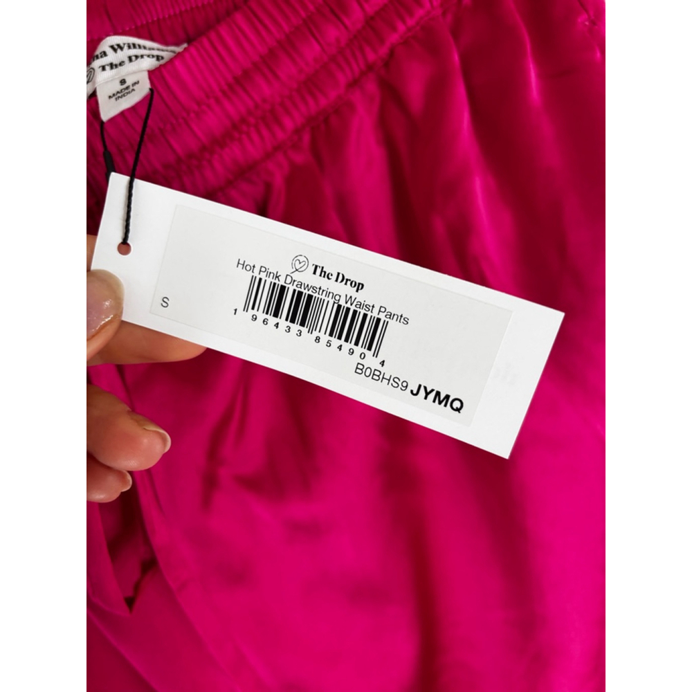 Women's Porsha Williams The Drop Pants Size S Hot Pink Drawstring - Picture 5 of 7